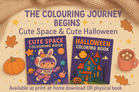 The Colouring Journey Begins: Cute Space & Cute Halloween