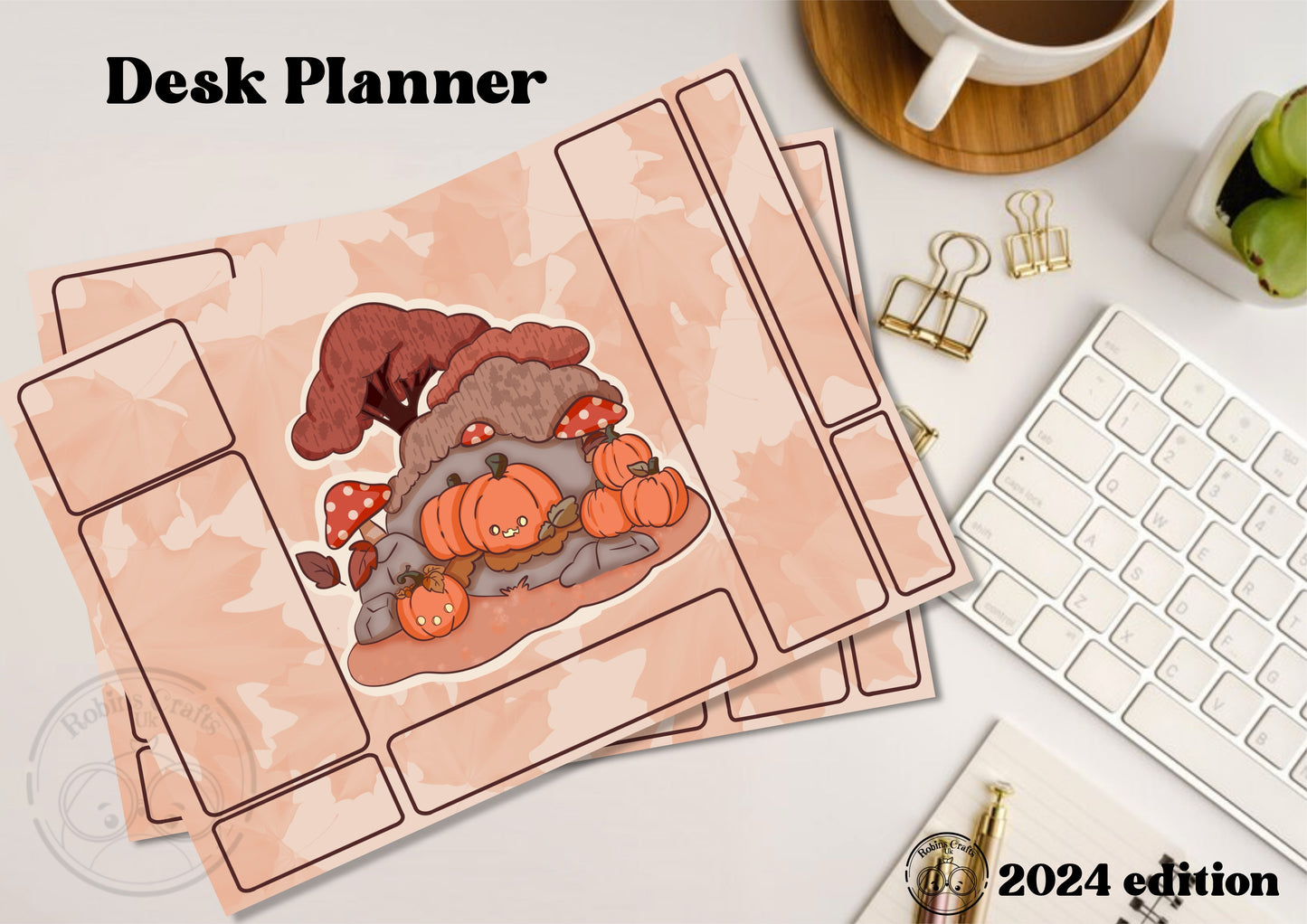 Pumpkin blank desk planner