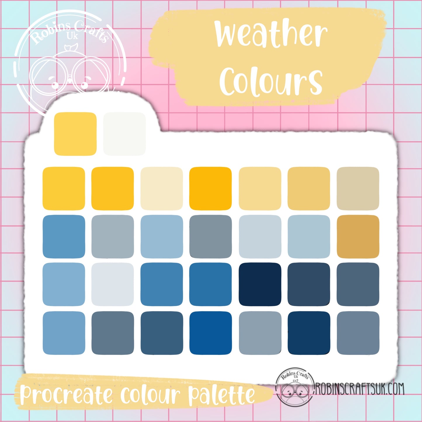 Weather colours procreate palette, palette, colour, blue