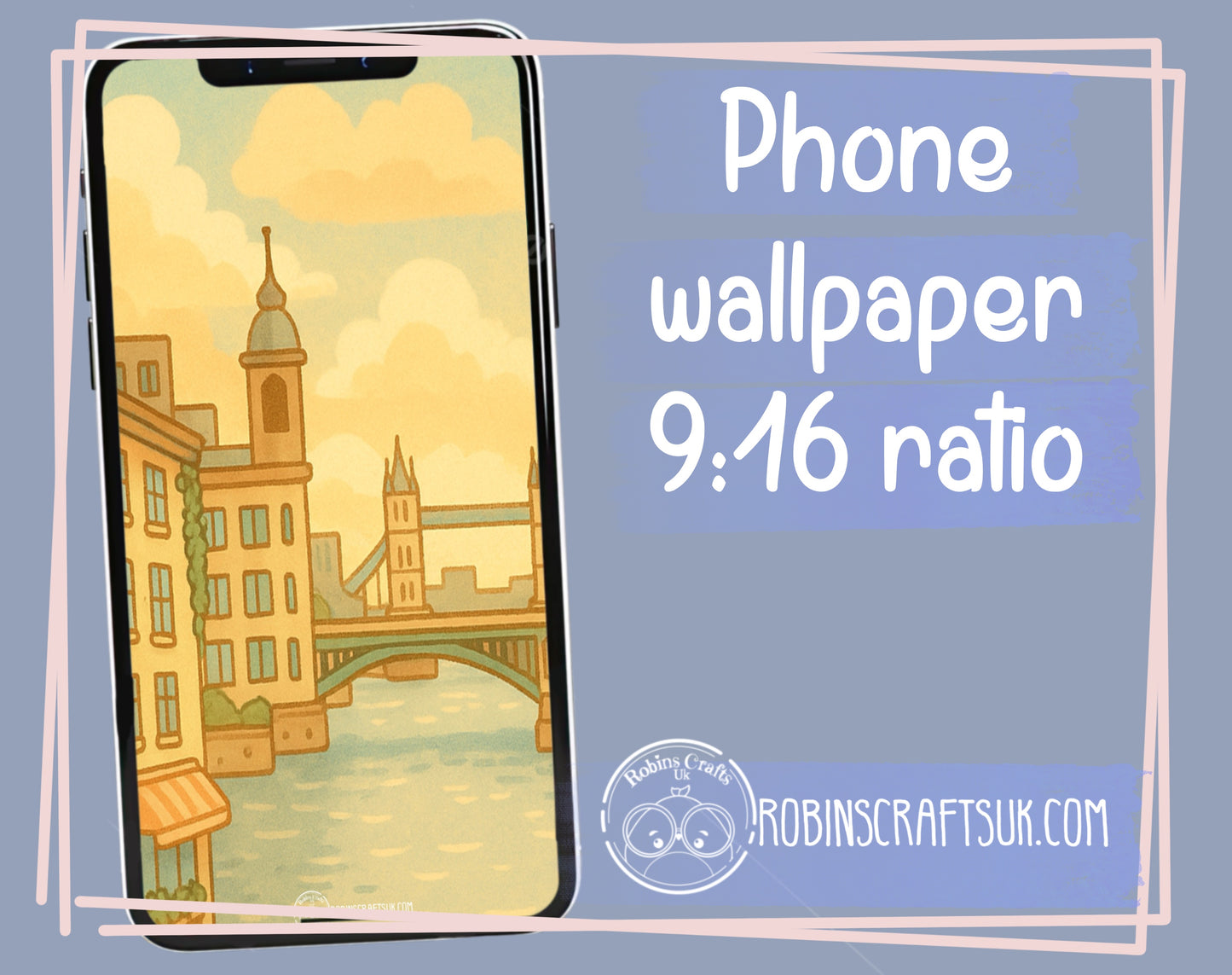 London Skyline wallpaper illustration Kawaii London Illustration – Cozy Travel Print with Tower Bridge & River Thames -Sunset on the Thames with Tower Bridge wallpaper