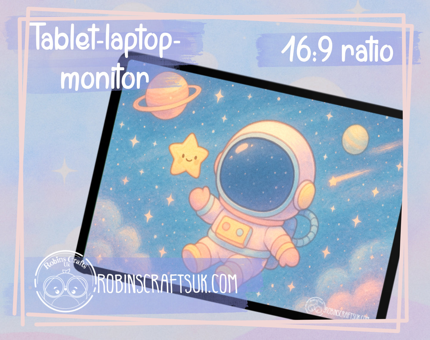 Pastel Space Digital Wallpaper | Dreamy Galaxy Background for iPad, Desktop & Phone | Soft Cosmic Art Download