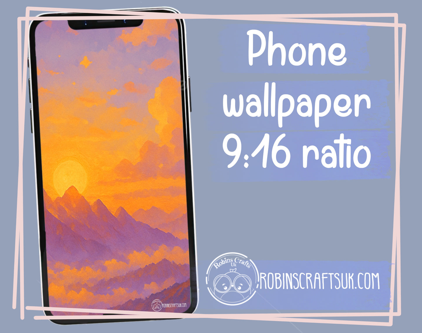 Sunrise Peaks wallpaper – Dreamy Mountain Landscape Wallpaper , Golden Morning Sky Illustration, Tranquil Nature Fantasy Decor