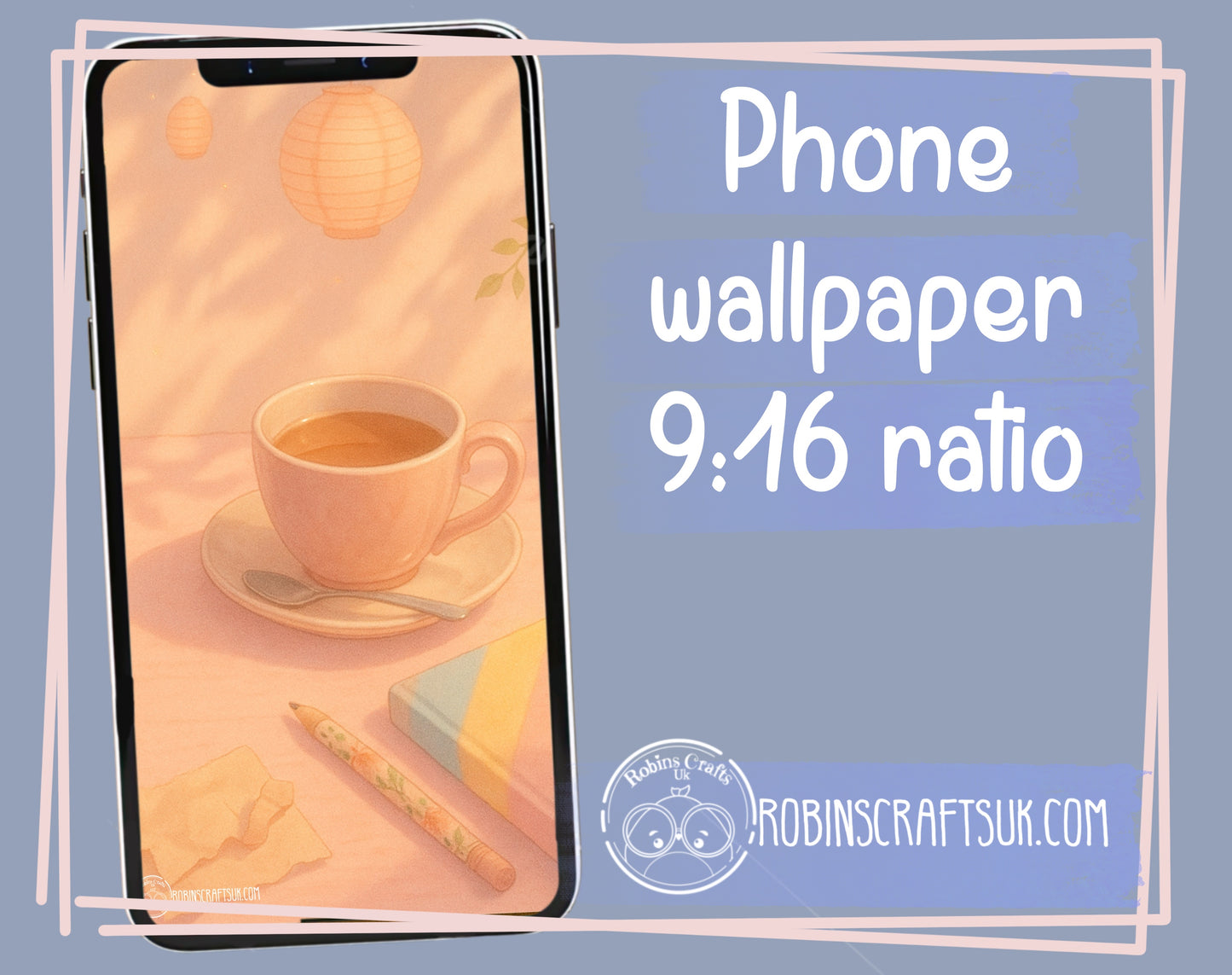 Sunny Desk – Calming Digital Wallpaper, Warm Aesthetic Background– Peaceful Cozy Workspace for all screens Art for Focus & Calm