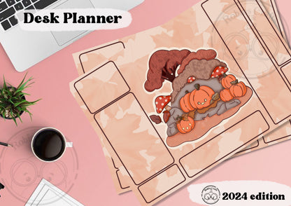Pumpkin blank desk planner
