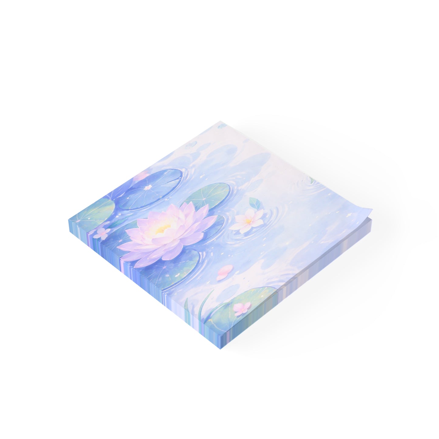 Watercolor Lotus Post-it Note Pads — Serene Lily Pad Sticky Notes for Office & Journaling
