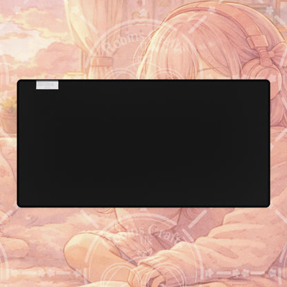 Cute Pastel Girl Desk Mat — Cozy Bedroom Gaming Mousepad