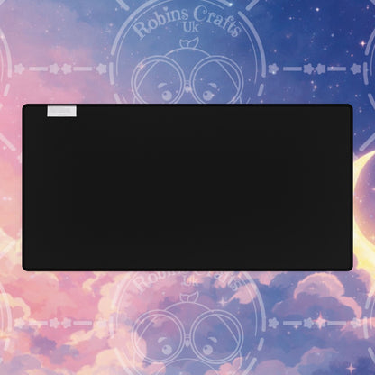 Celestial Moon & Clouds Desk Mat — Pastel Galaxy Gaming/Office Mouse Pad
