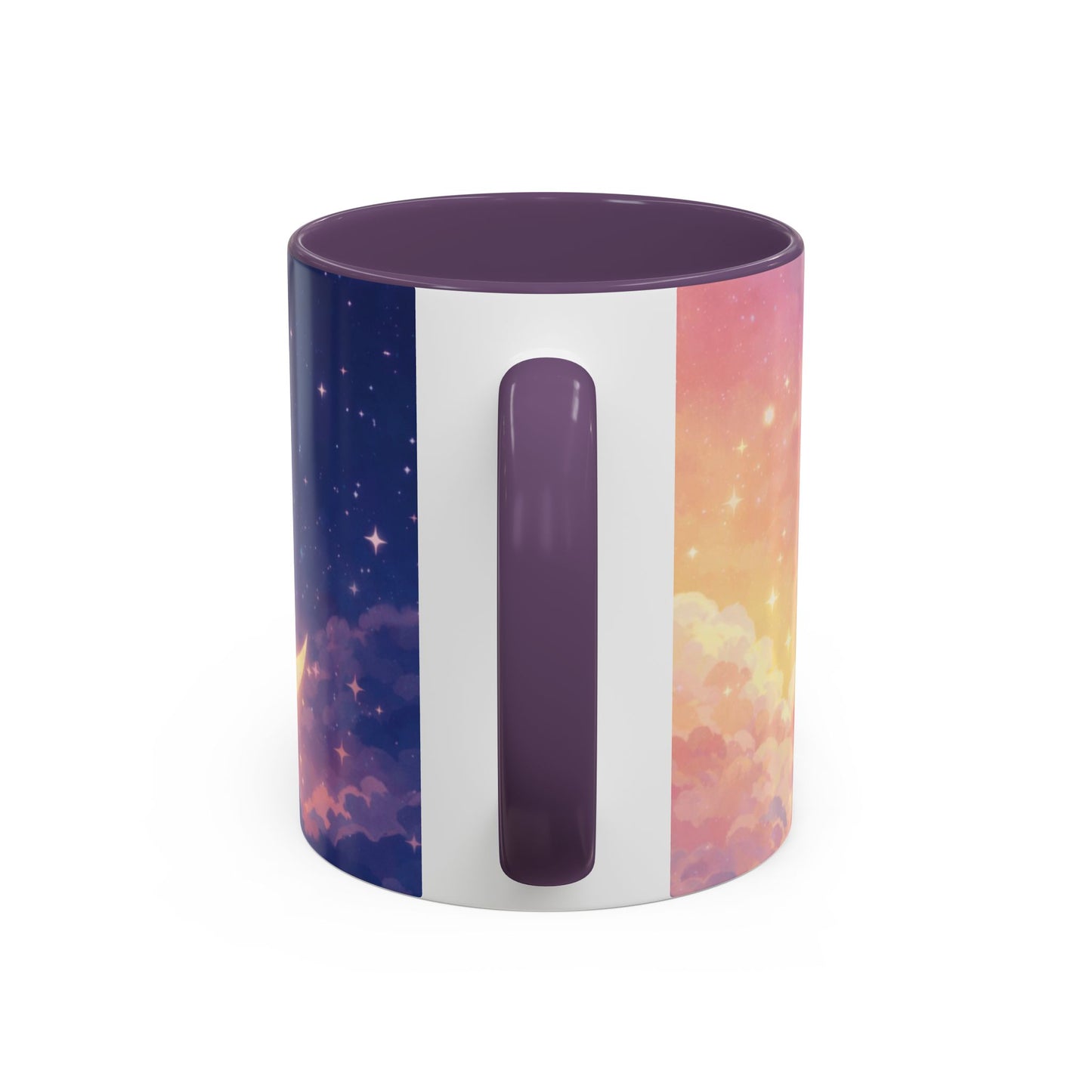 Crescent Moon Cloud Coffee Mug — Dreamy Night Sky Accent Mug