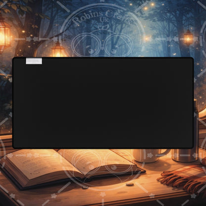 Cozy Night Train Desk Mat — Reading, Coffee & Window Scenery Mouse Pad