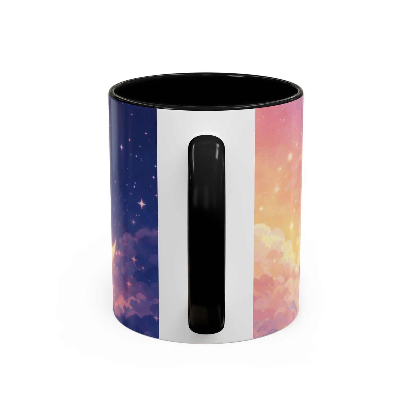 Crescent Moon Cloud Coffee Mug — Dreamy Night Sky Accent Mug