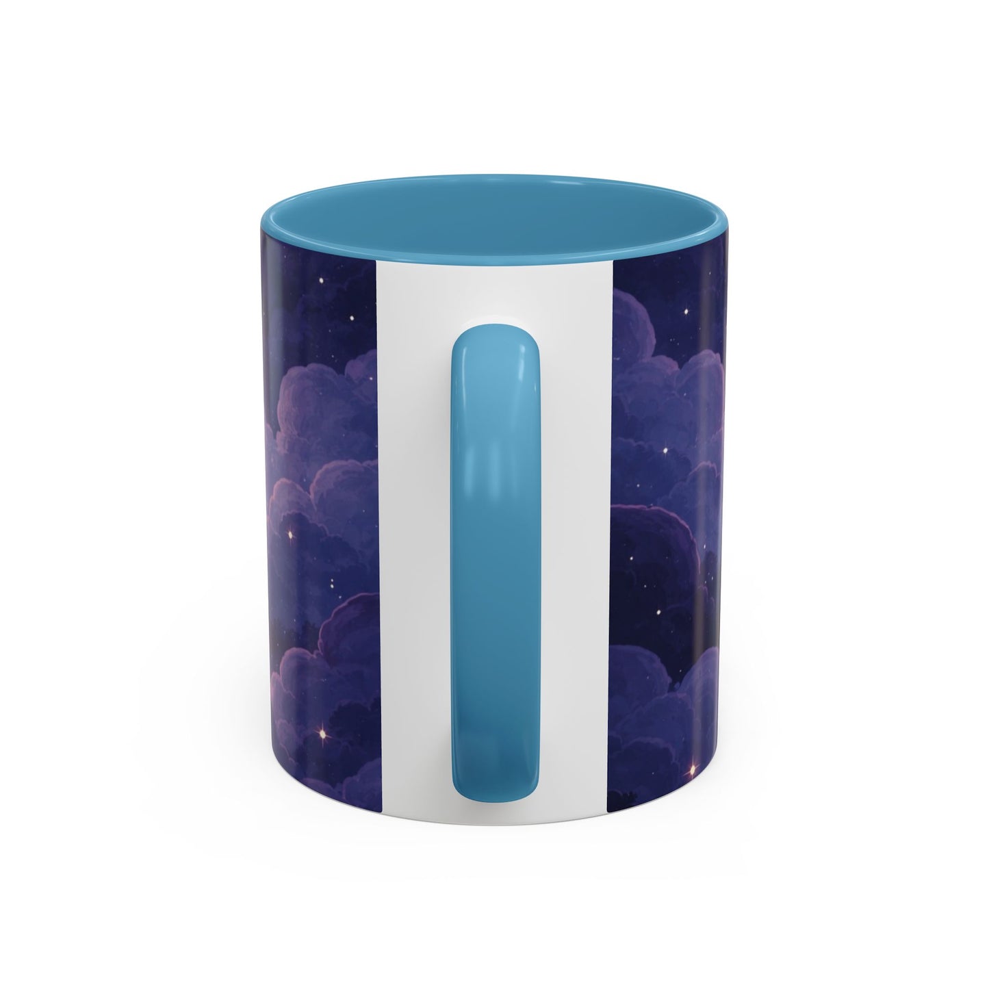 Crescent Night Sky Coffee Mug — Dreamy Purple Moonlit Landscape Accent Mug (11/15 oz)