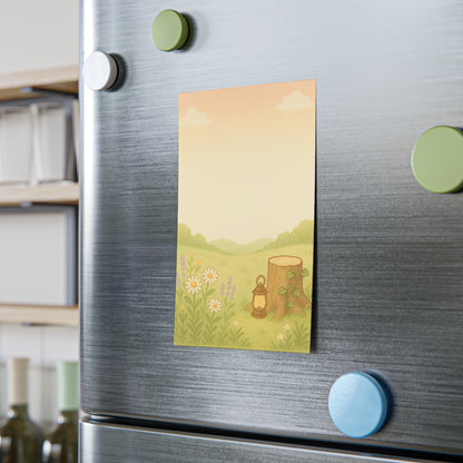 Wildflower Meadow Post-it Notes — Cute Lantern & Stump Sticky Notes for Desk Organization