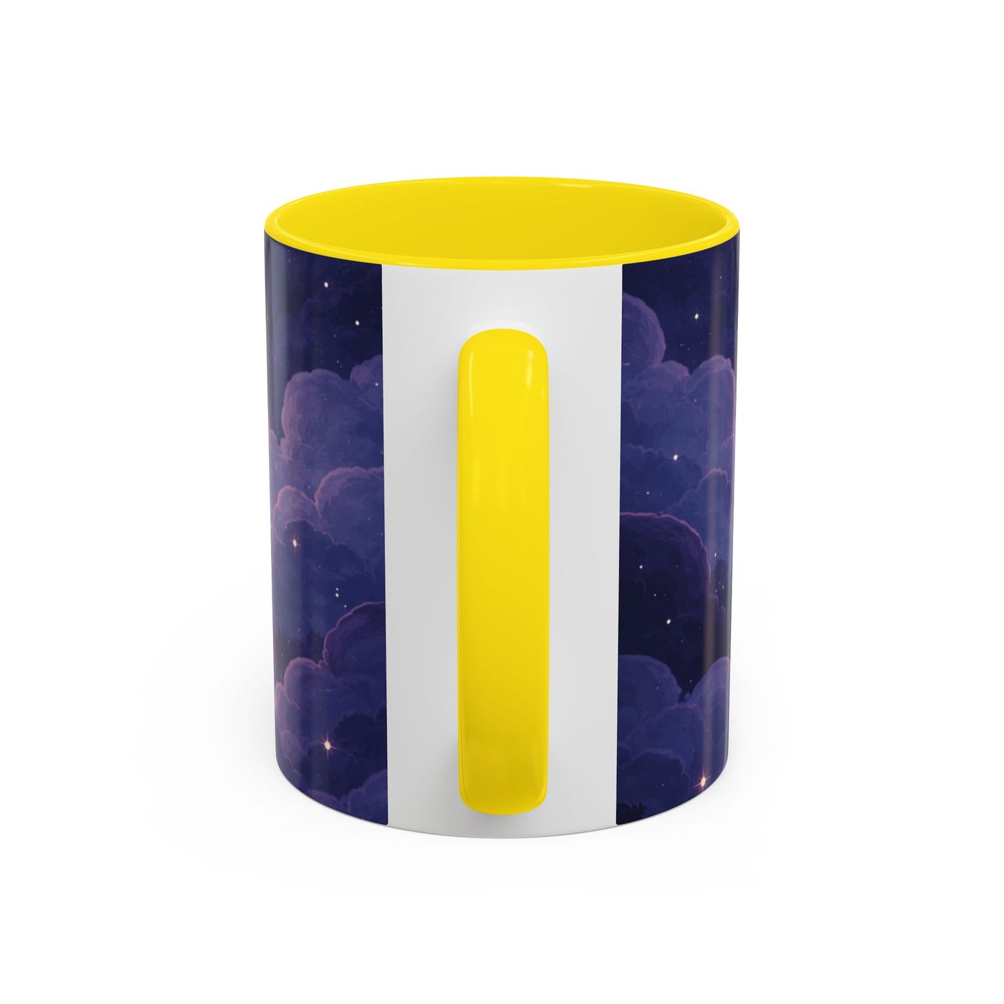 Crescent Night Sky Coffee Mug — Dreamy Purple Moonlit Landscape Accent Mug (11/15 oz)