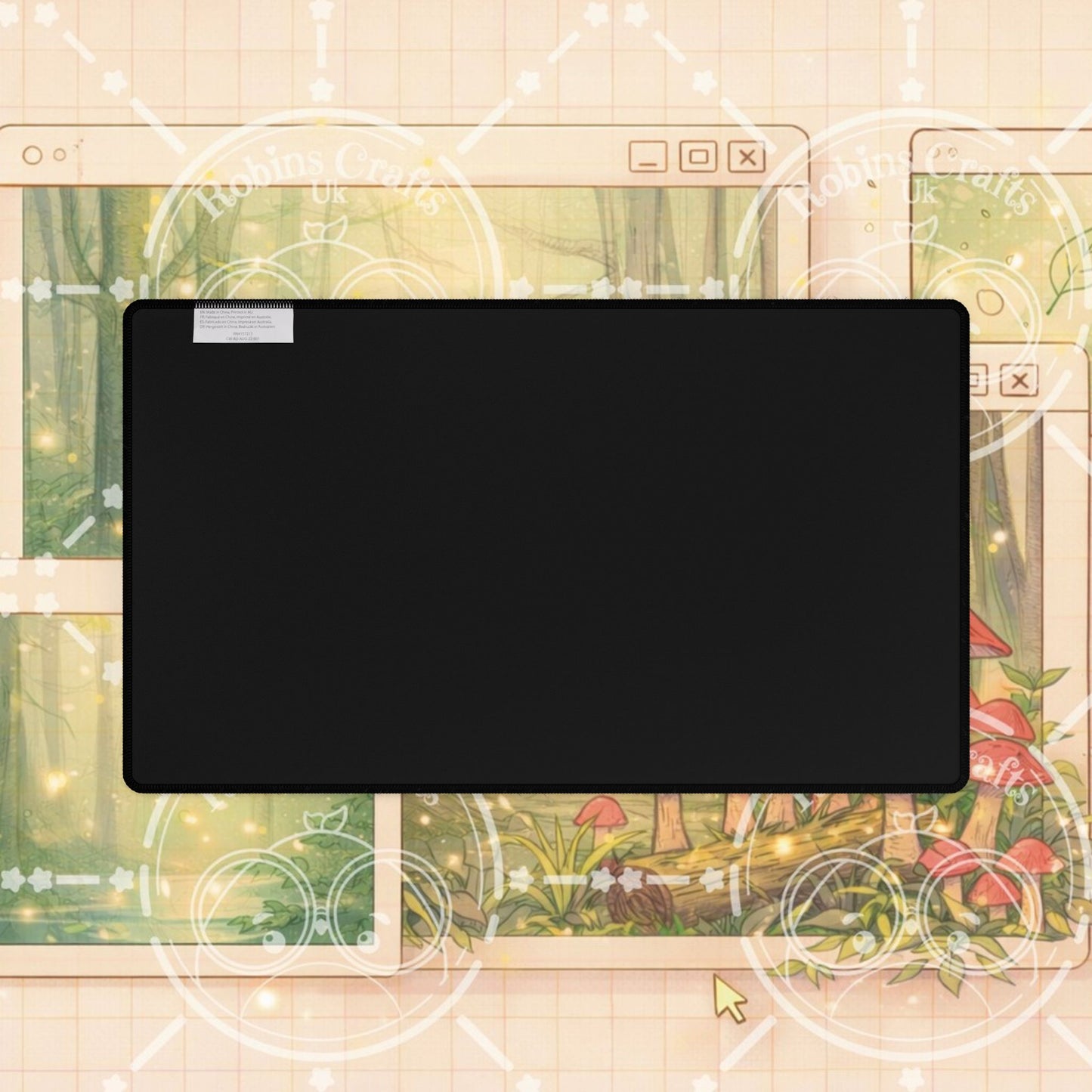 Forest Window Desk Mat — Enchanted Mushroom Desktop Mouse Pad