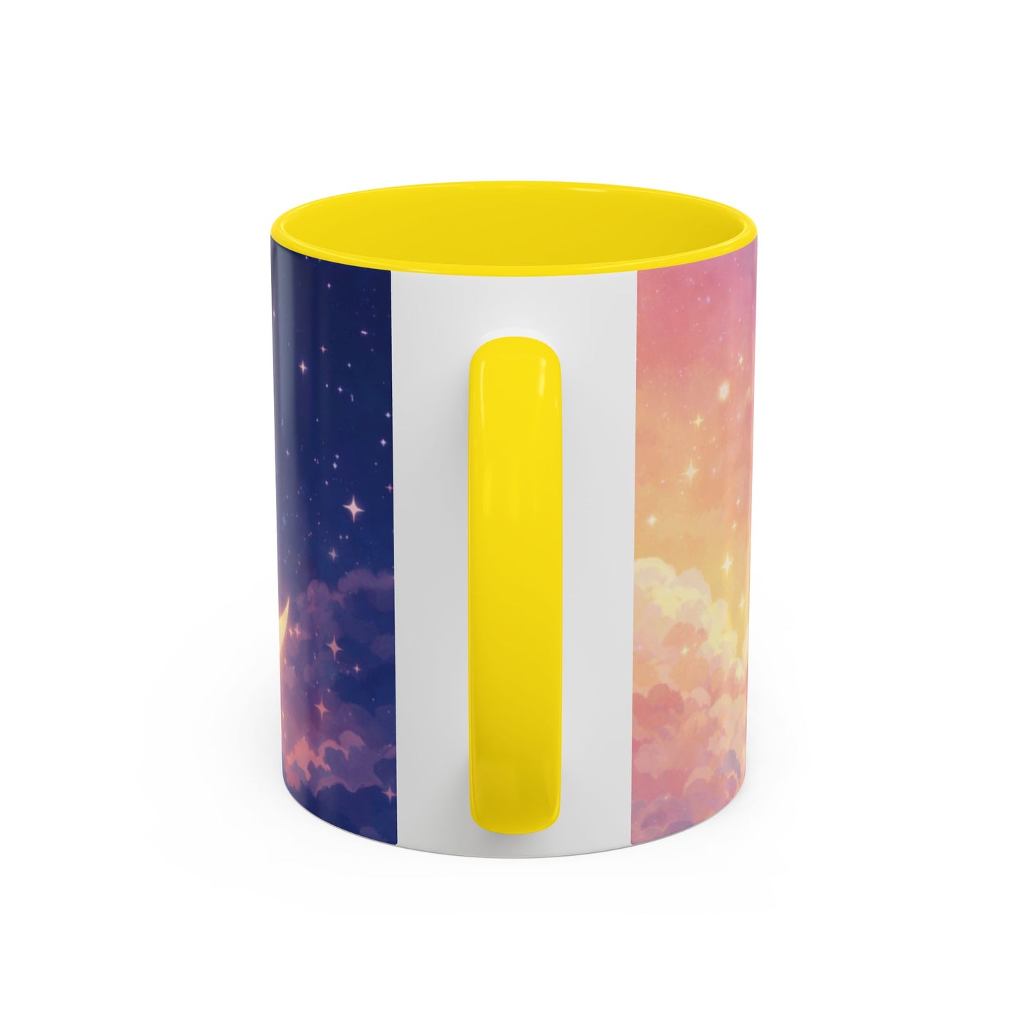 Crescent Moon Cloud Coffee Mug — Dreamy Night Sky Accent Mug