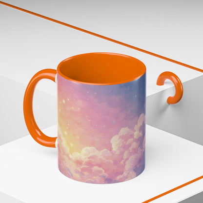 Crescent Moon Cloud Coffee Mug — Dreamy Night Sky Accent Mug