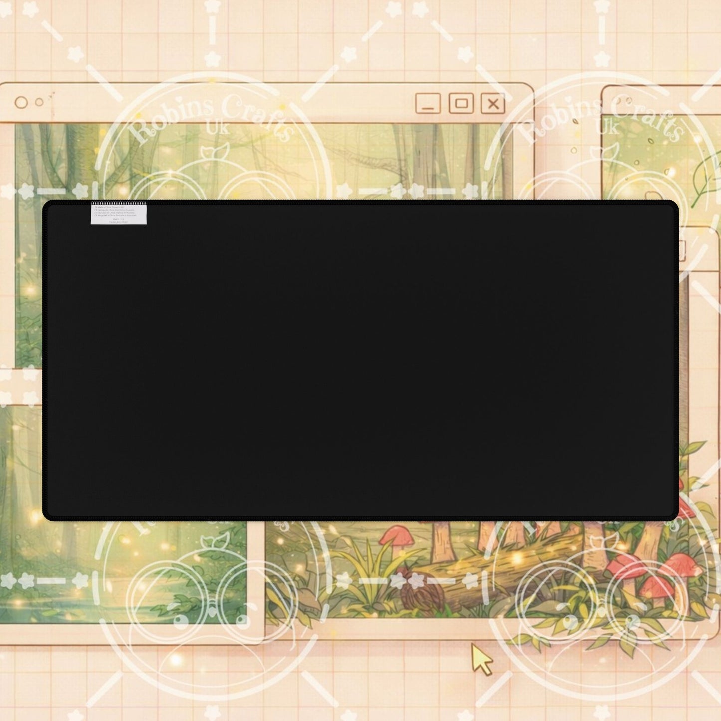 Forest Window Desk Mat — Enchanted Mushroom Desktop Mouse Pad