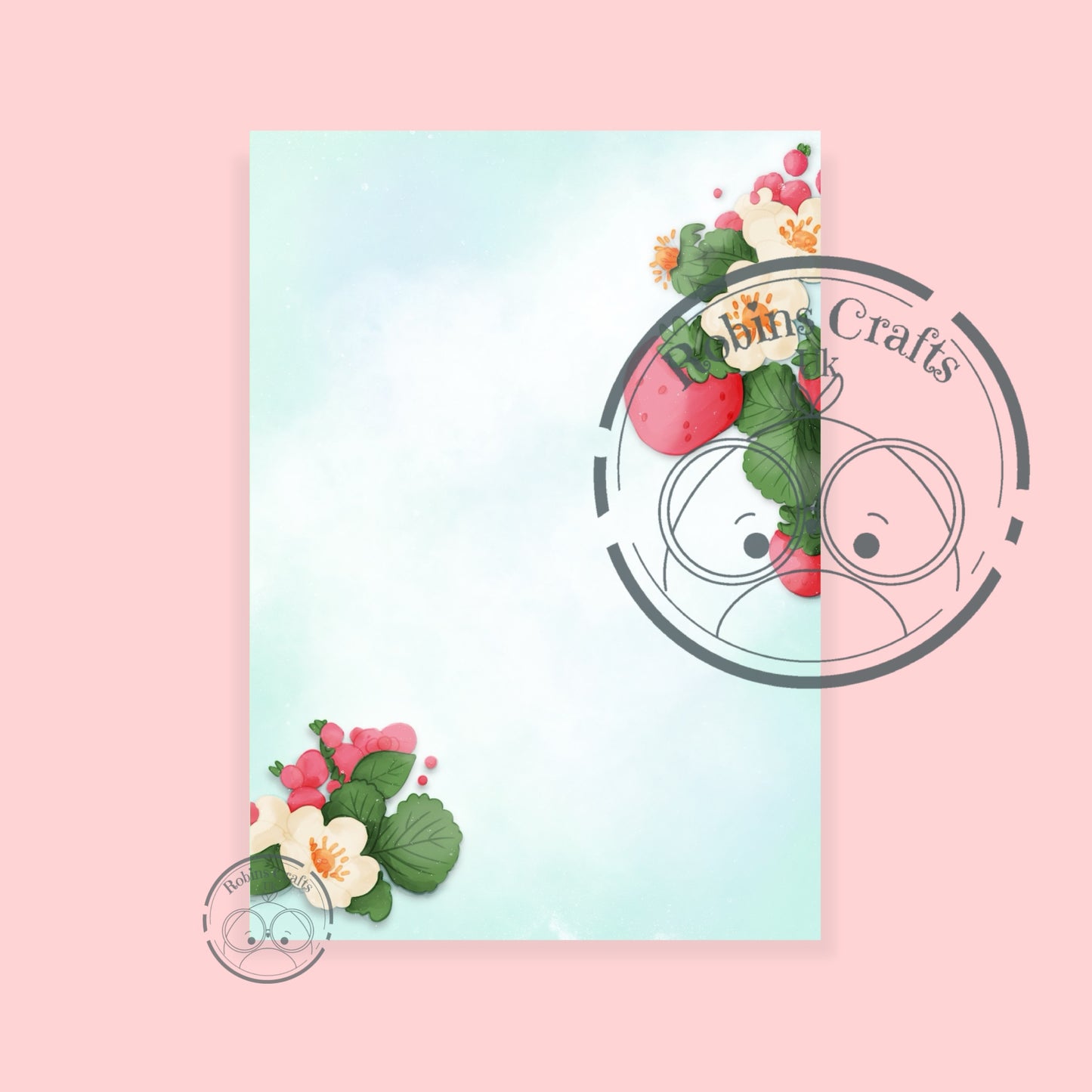 Strawberry delight note pad