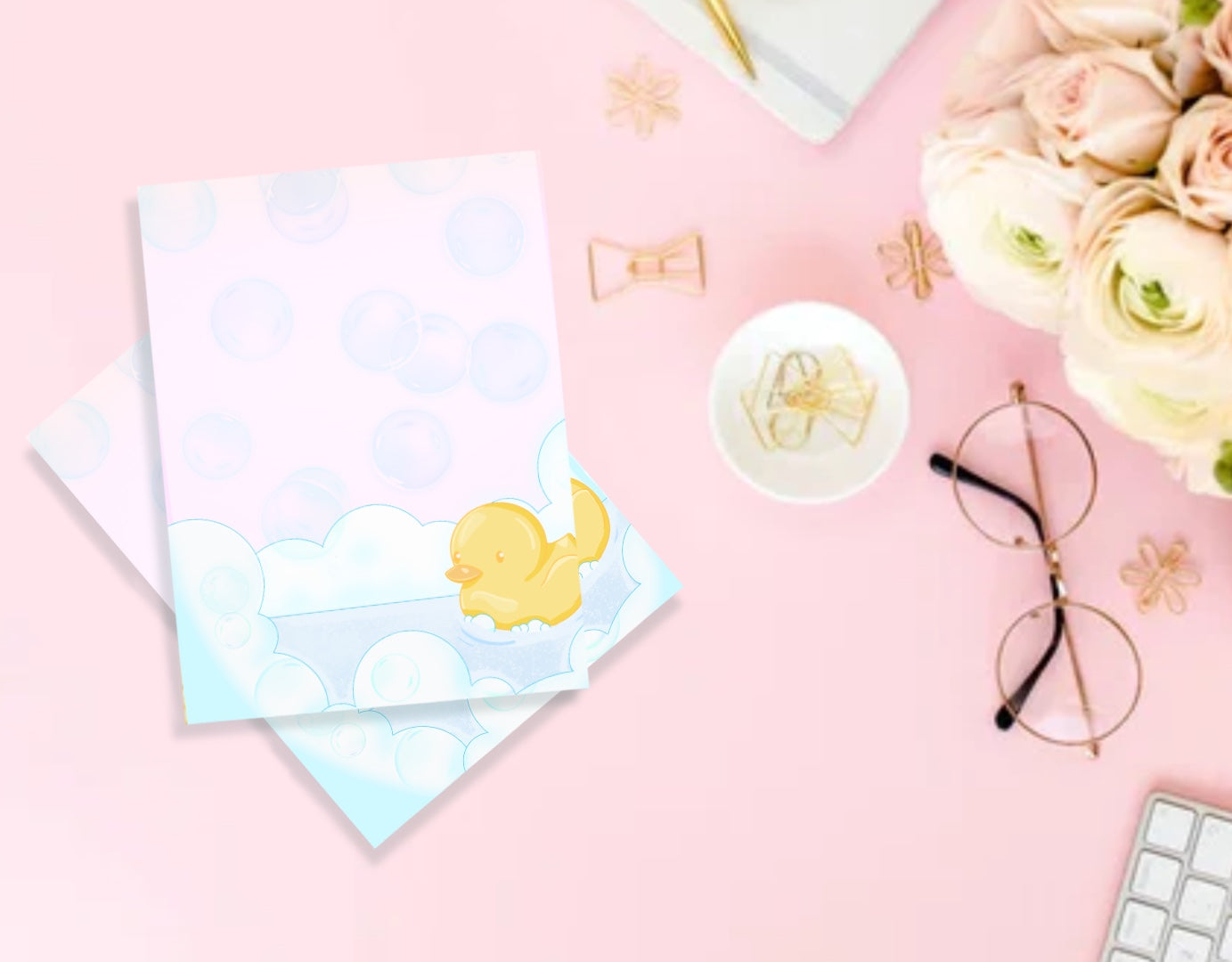 Bathtime duck note pads