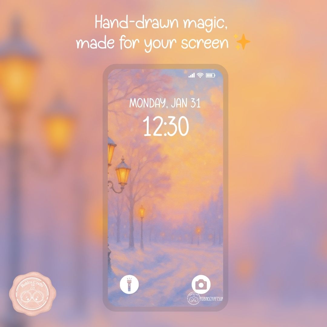 Winter Wall wallpaper – illustrated Digital Wallpaper Download | Art wallpaper