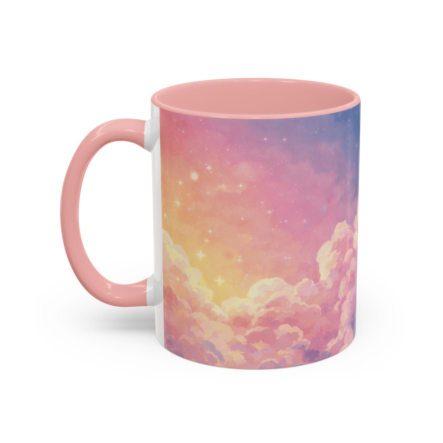 Crescent Moon Cloud Coffee Mug — Dreamy Night Sky Accent Mug