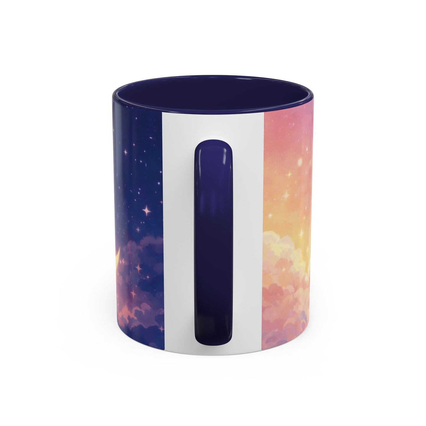 Crescent Moon Cloud Coffee Mug — Dreamy Night Sky Accent Mug
