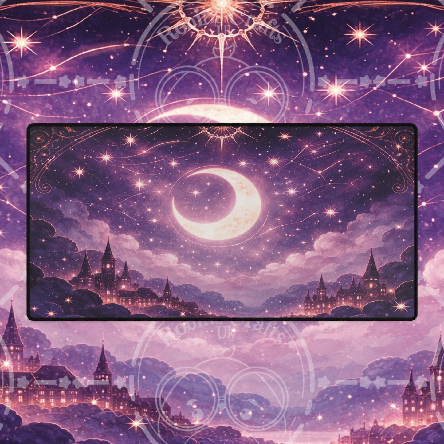 Mystic Moonlight Desk Mat — Large Fantasy Gaming/Office Mousepad
