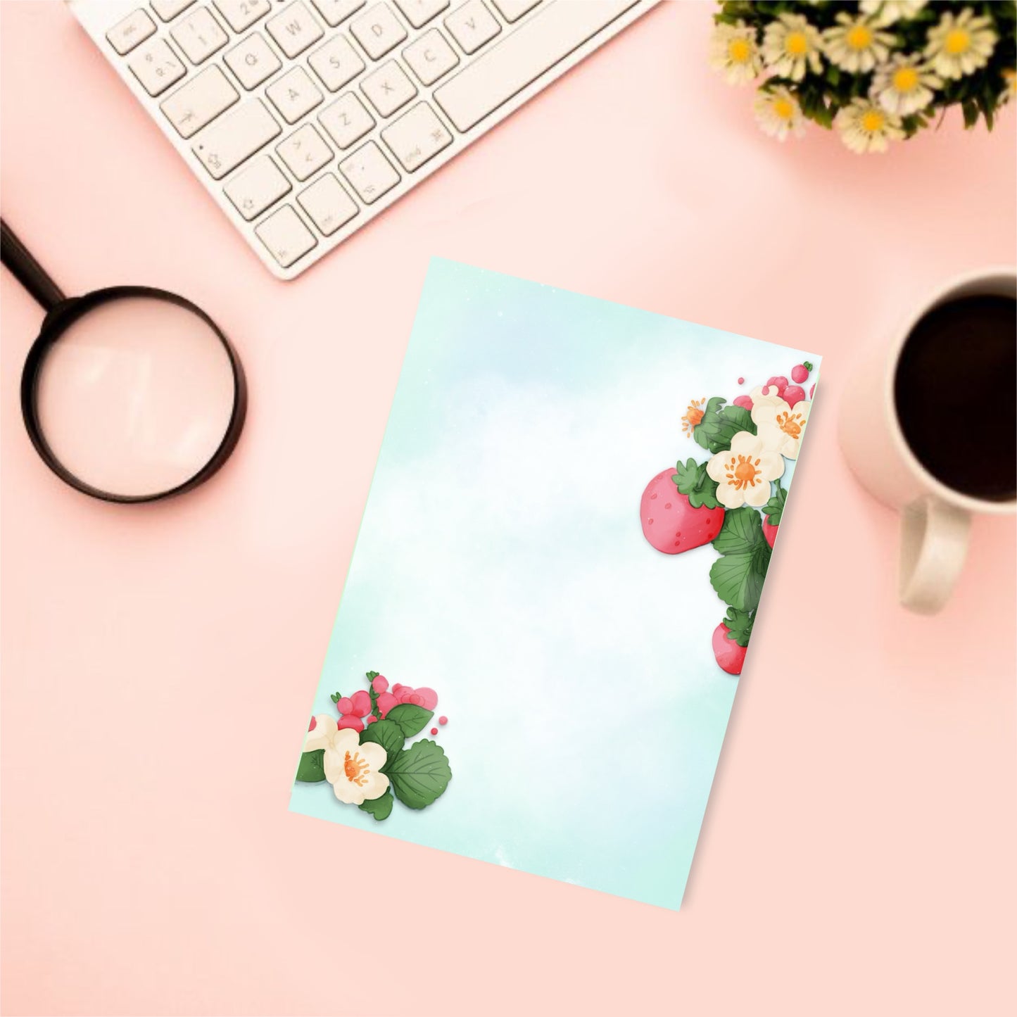 Strawberry delight note pad