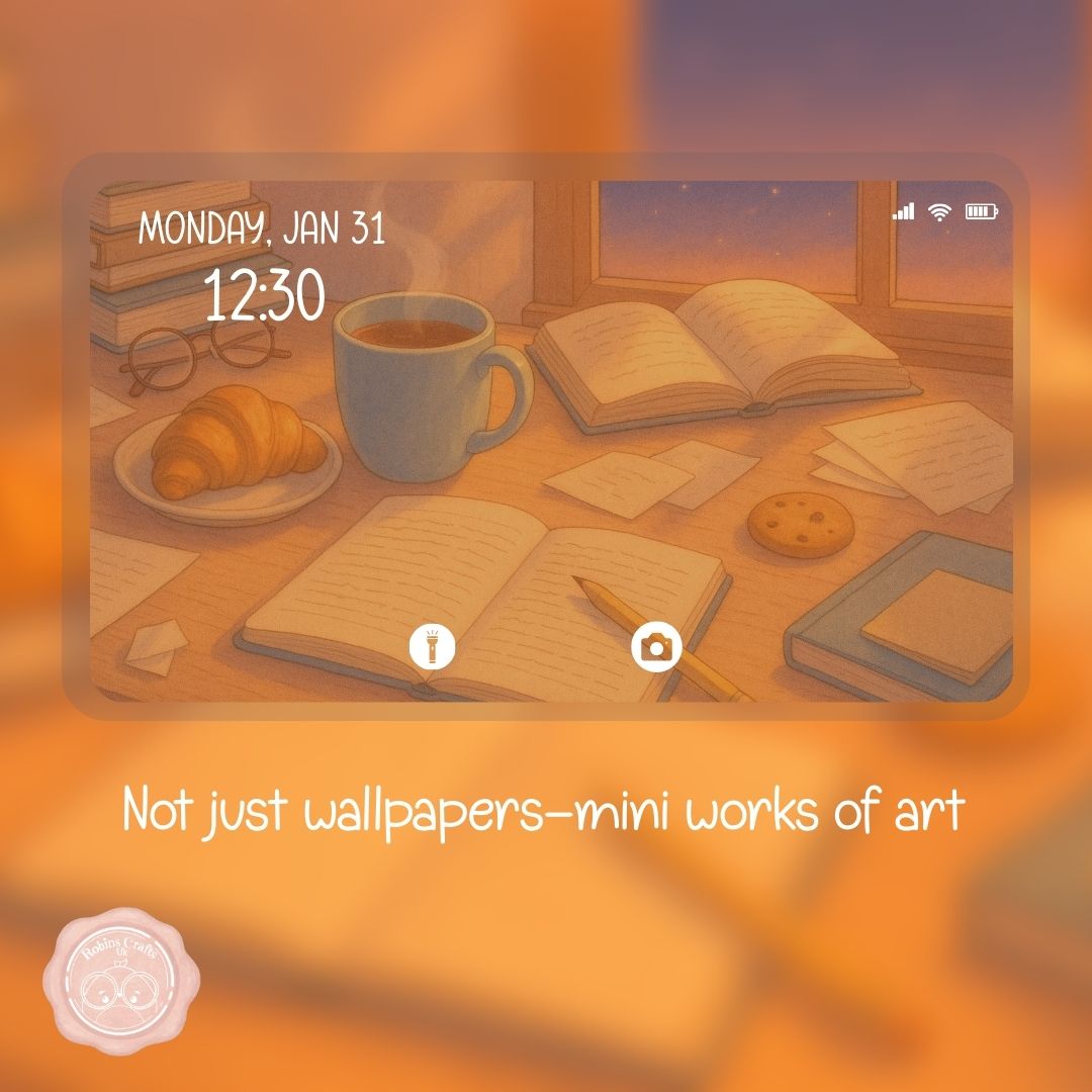 Cosy busy desk wallpaper – Cosy Digital Wallpaper Download | Art wallpaper