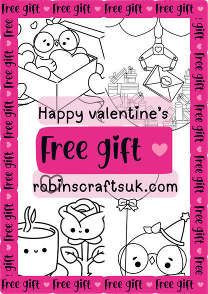 Valentines day colouring page