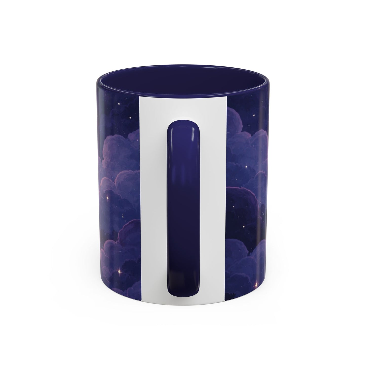 Crescent Night Sky Coffee Mug — Dreamy Purple Moonlit Landscape Accent Mug (11/15 oz)