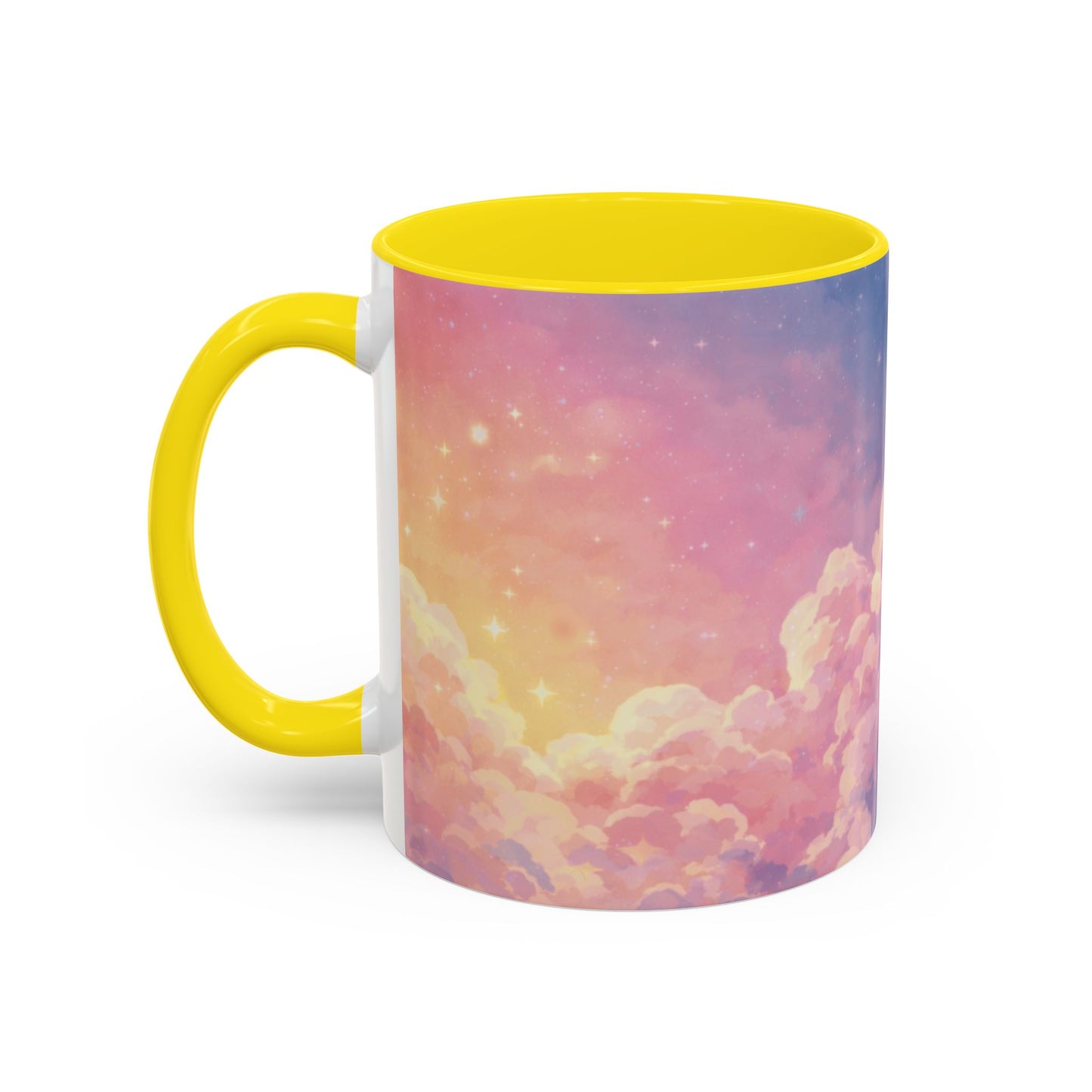 Crescent Moon Cloud Coffee Mug — Dreamy Night Sky Accent Mug