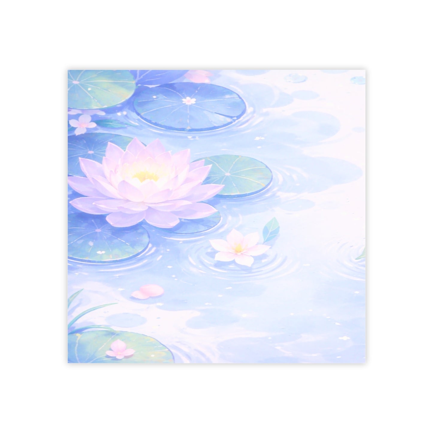 Watercolor Lotus Post-it Note Pads — Serene Lily Pad Sticky Notes for Office & Journaling