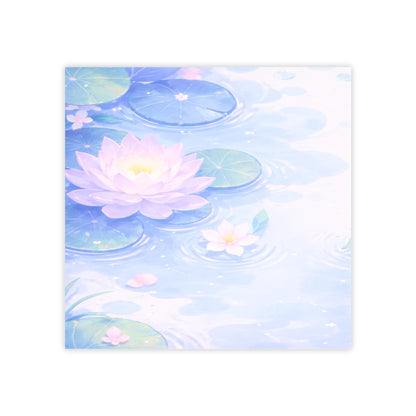 Watercolor Lotus Post-it Note Pads — Serene Lily Pad Sticky Notes for Office & Journaling