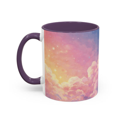 Crescent Moon Cloud Coffee Mug — Dreamy Night Sky Accent Mug