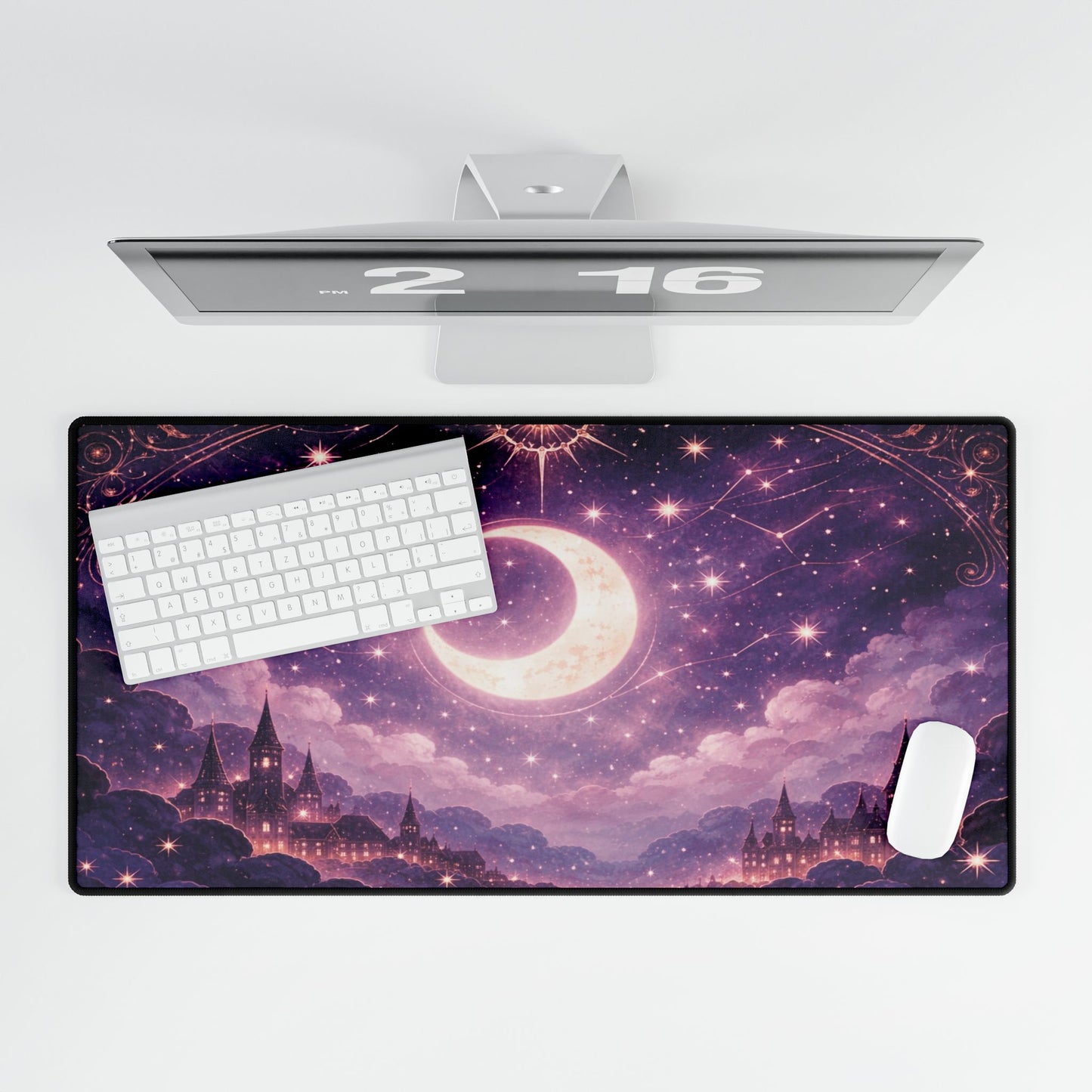 Mystic Moonlight Desk Mat — Large Fantasy Gaming/Office Mousepad