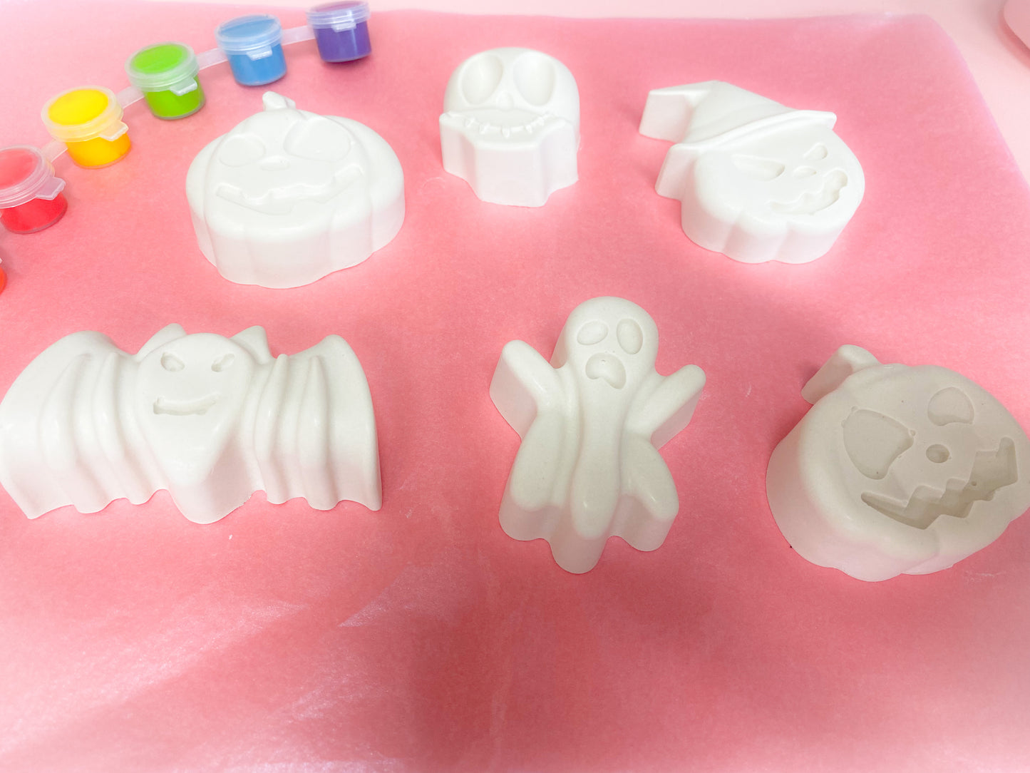 Paint your own Halloween kit, Paint your own Halloween mini figure craft kit - Handmade