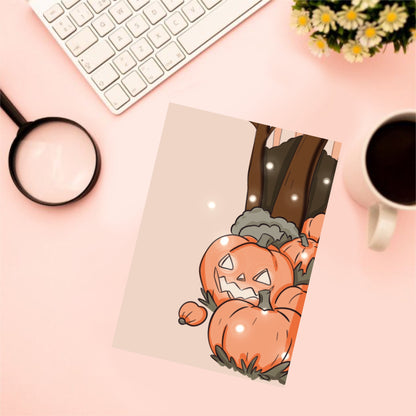 Happy pumpkins note pad - Kawaii Notepad - Hand-Illustrated A5/A6 | Robins Crafts UK