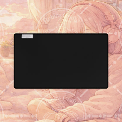 Cute Pastel Girl Desk Mat — Cozy Bedroom Gaming Mousepad