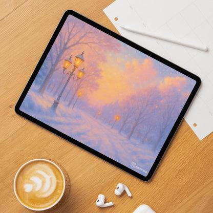 Winter Wall wallpaper – illustrated Digital Wallpaper Download | Art wallpaper