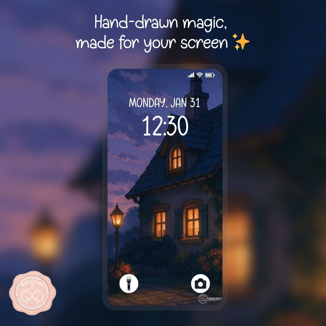 Twilight at Briar Corner wallpaper – illustrated Digital Wallpaper Download | Art wallpaper