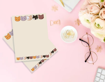 Kitty smiles - Kawaii Notepad - Hand-Illustrated A5/A6 | Robins Crafts UK