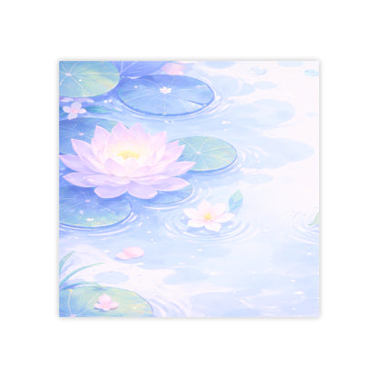 Watercolor Lotus Post-it Note Pads — Serene Lily Pad Sticky Notes for Office & Journaling