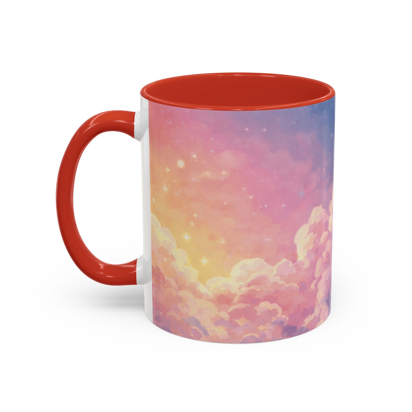 Crescent Moon Cloud Coffee Mug — Dreamy Night Sky Accent Mug