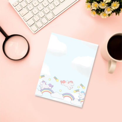 Unicorn bliss note pad - Kawaii Notepad - Hand-Illustrated A5/A6 | Robins Crafts UK