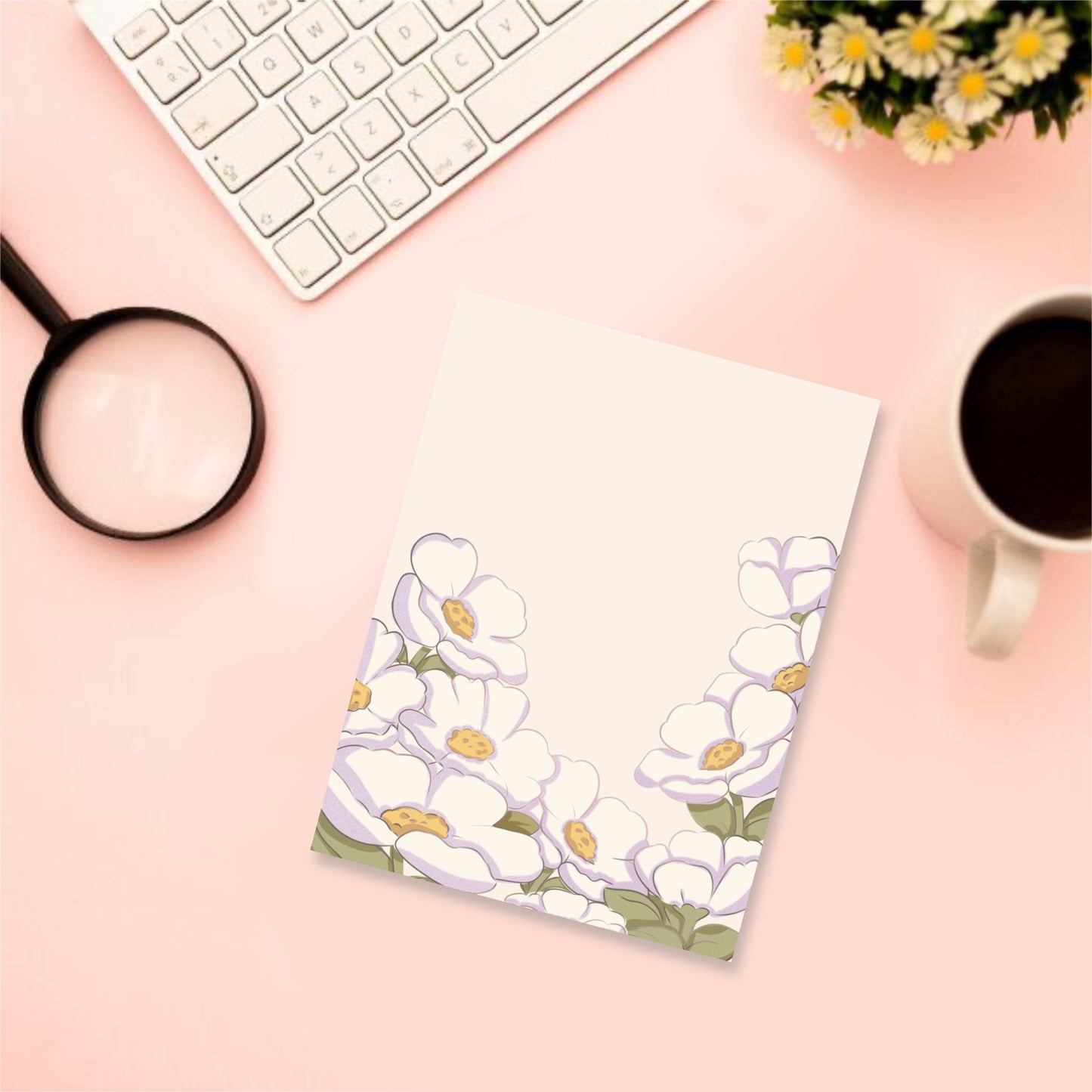 Spring daisys note pad