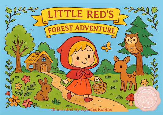 Little Red’s Forest Adventure – Printable Coloring & Activity Book printable| Woodland Animal Colouring Pages for all ages