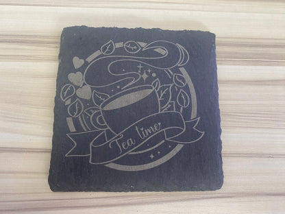 Tea and coffee slate coasters
