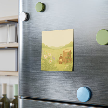 Wildflower Meadow Post-it Notes — Cute Lantern & Stump Sticky Notes for Desk Organization