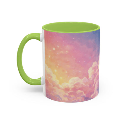 Crescent Moon Cloud Coffee Mug — Dreamy Night Sky Accent Mug